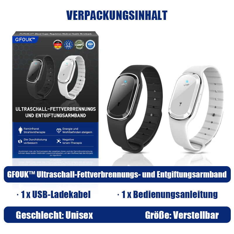 ✅TÜV-zertifiziert | 🌟GFOUK™ Ultraschall-Fettverbrennungs- und Entgiftungsarmband (🔥LETZTER TAG 70% RABATT)